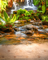 Tropical Cascade Garden Backdrop
