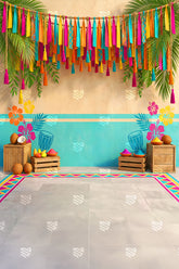 Tropical Festive Fiesta Backdrop