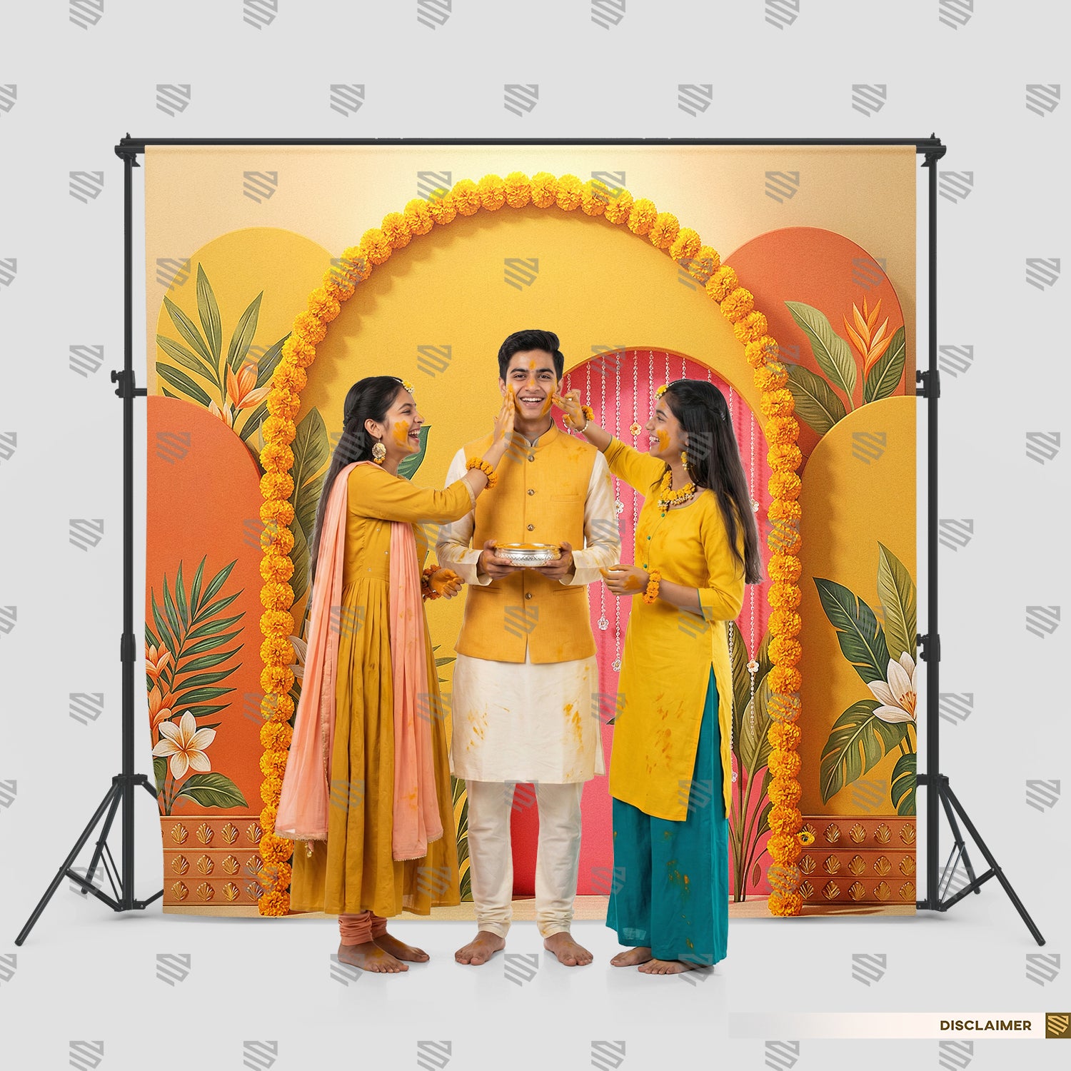 Tropical Marigold Arch Elegance