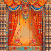 Festive Mandir Décor Backdrop