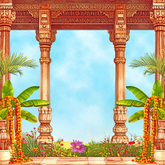 Mandir Ka Aangan Backdrop