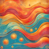Rhythms of Sun and Waves Backdrop