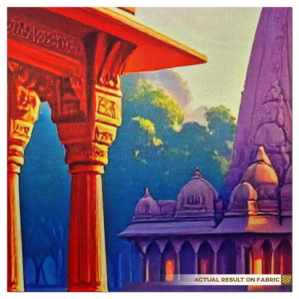 Divine Sunrise by the Temple