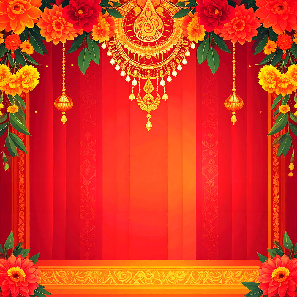 Festive Floral Backdrop