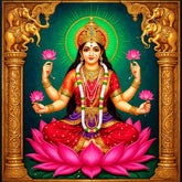 Kamal Par Virajmaan Maa Lakshmi Backdrop