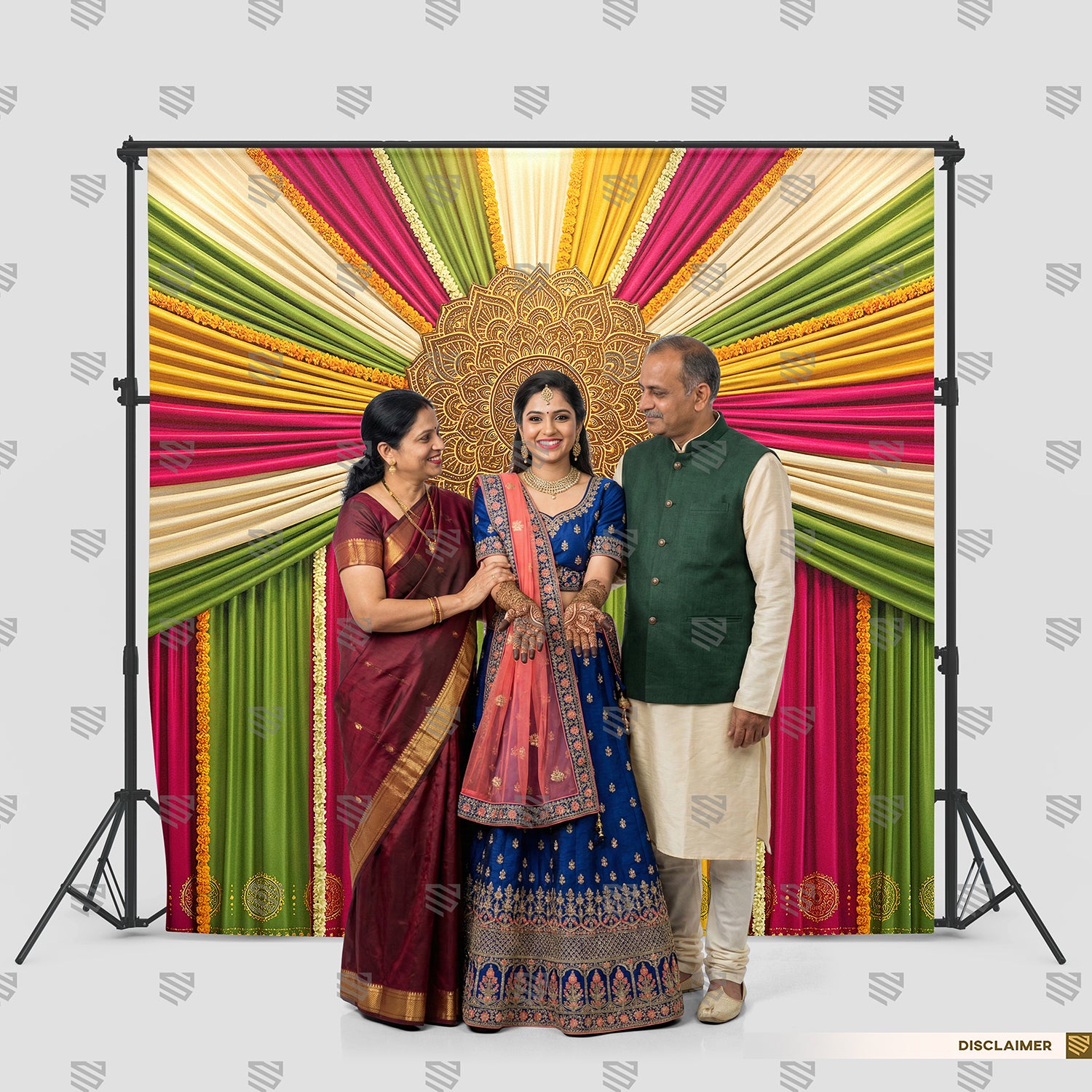 Vibrant Mandala Mehndi Drapes