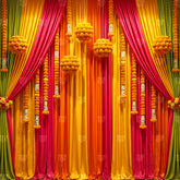 Vibrant Marigold Celebration Backdrop