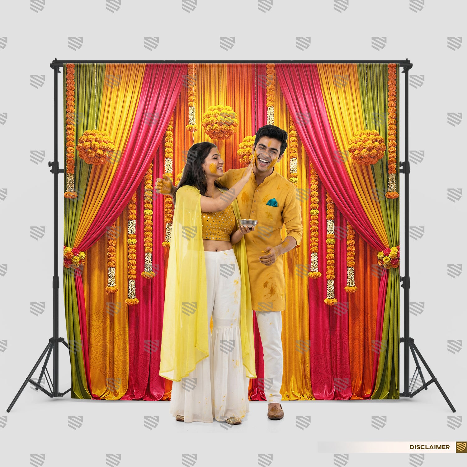 Vibrant Marigold Celebration Backdrop