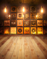 Vintage Cinema Reel Wall Backdrop