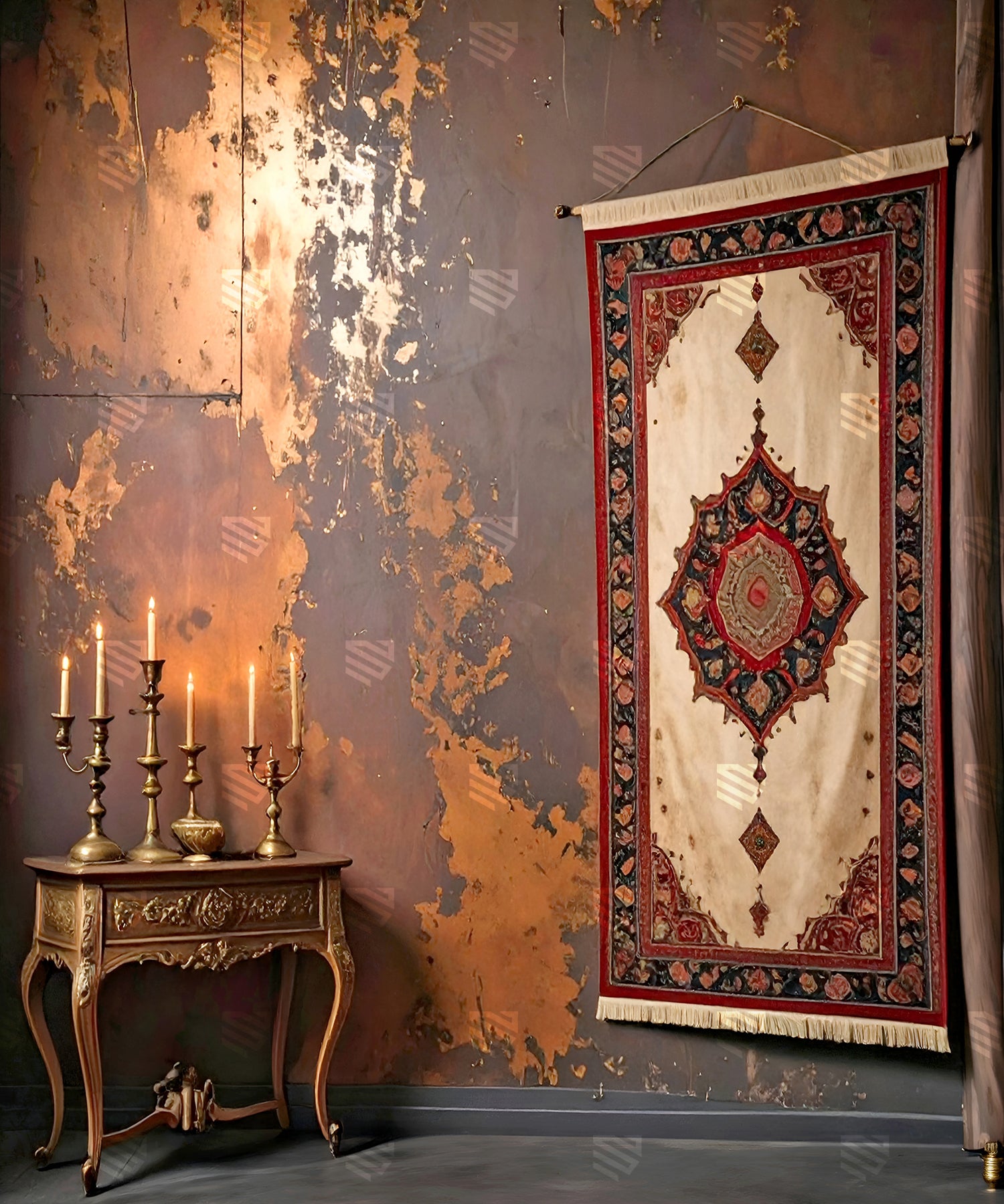 Vintage Tapestry Corner