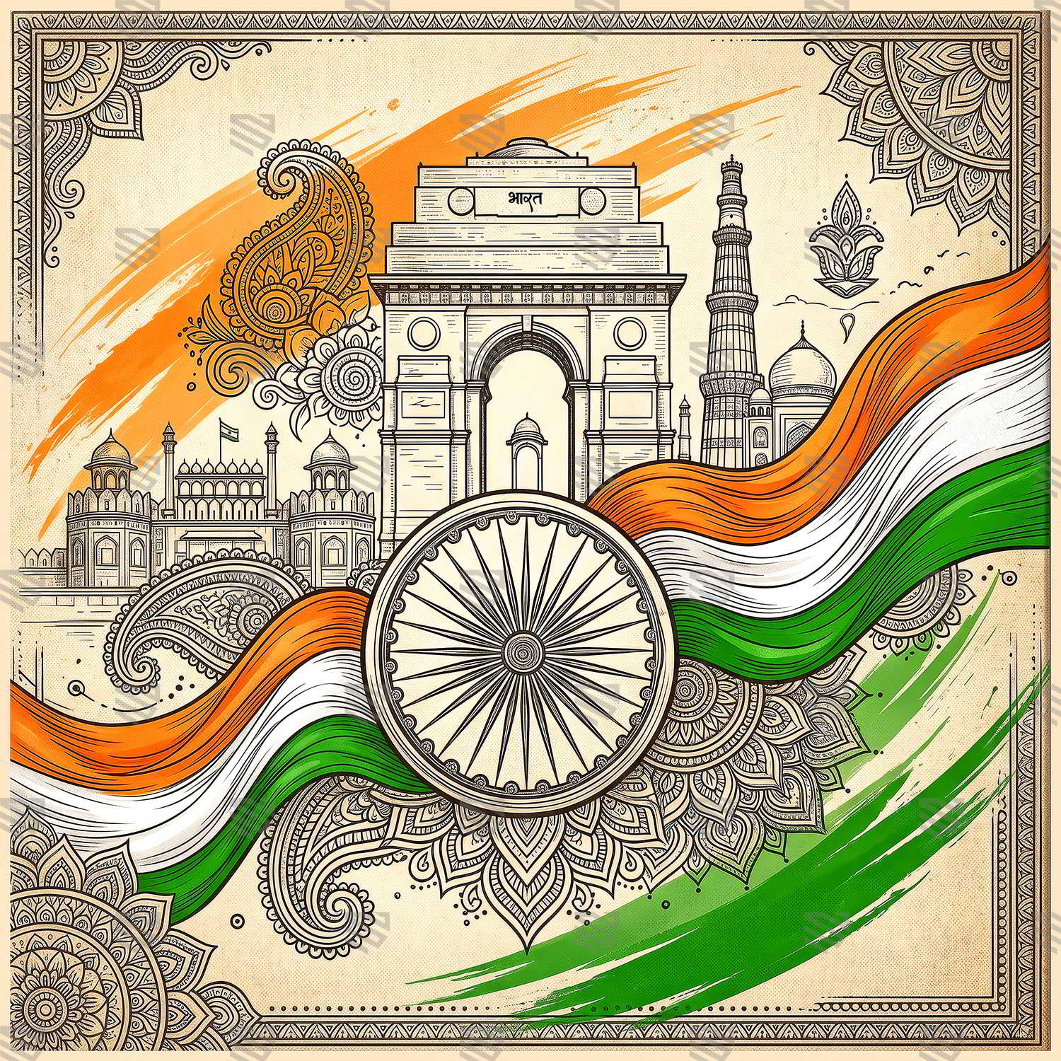 Virasat Sutra Heritage Backdrop