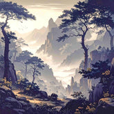 Whispers of the Misty Mountains Backdrop