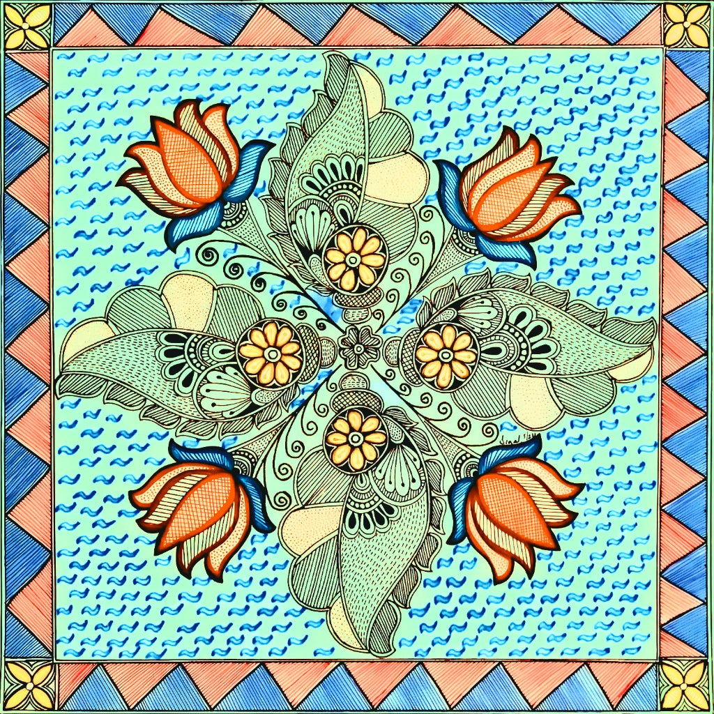 Madhubani Phool Rangoli