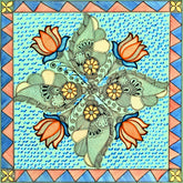 Madhubani Phool Rangoli Backdrop