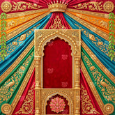 Bhavya Rangmanch Aasthan Navratri Decoration Backdrop
