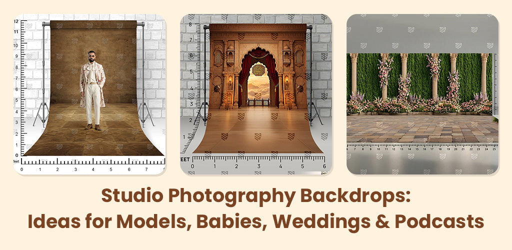 Studio Photography Backdrops: Ideas for Models, Babies, Weddings & Podcasts