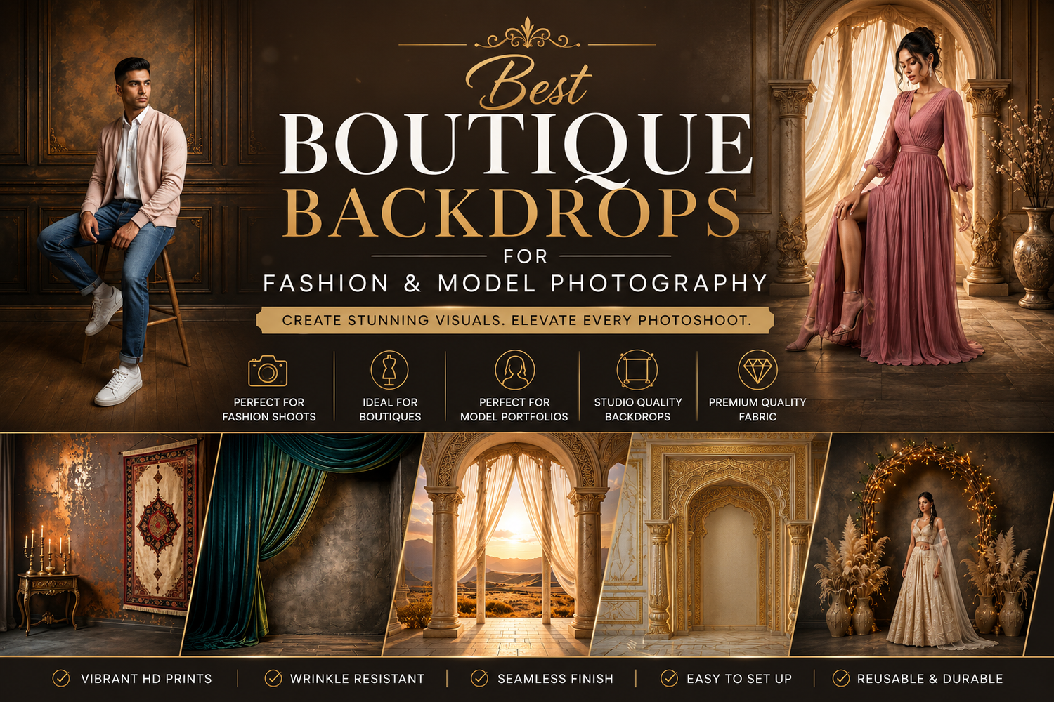 Best Boutique Backdrops for Fashion & Model Photography