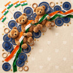 Tiranga Teddy Parade Newborn Baby Photography Backdrop