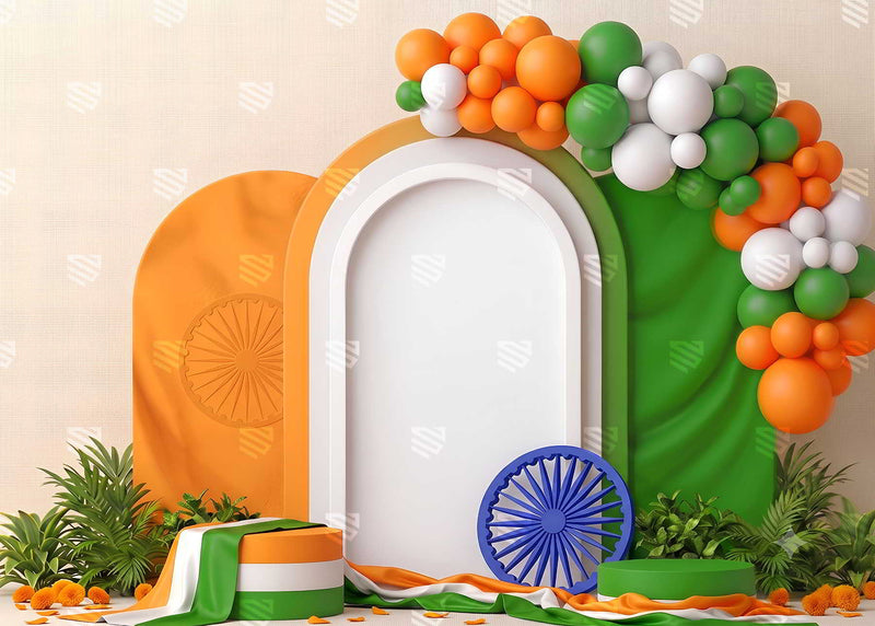 Tricolor Balloon Archway
