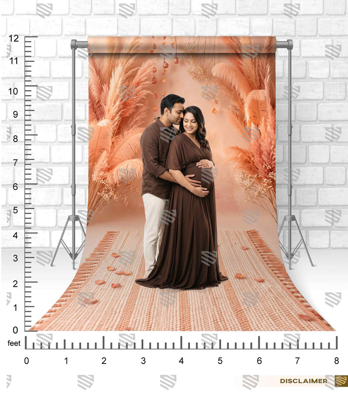 Blush Feather Reverie - Maternity Backdrop
