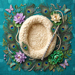 Peacock Melody Garden Newborn Baby Photography Backdrop