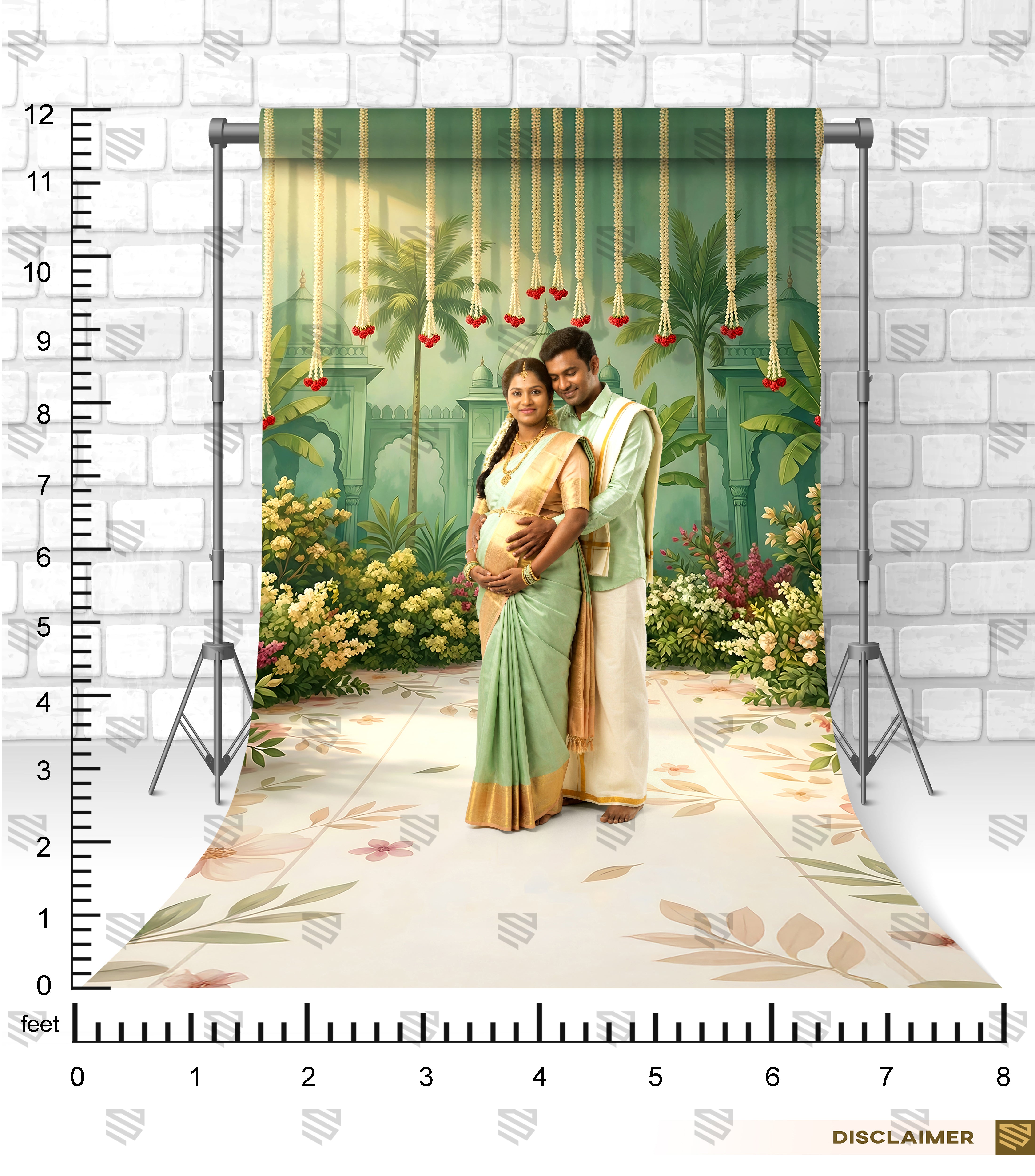 Mughal Garden Elegance - Maternity Backdrop