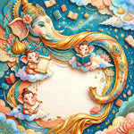 School Theme Ganesh Baby Photoshoot Backdrop