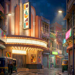 Rainy cinema Street