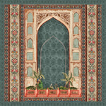 Peacock Niche Floral Harmony Backdrop
