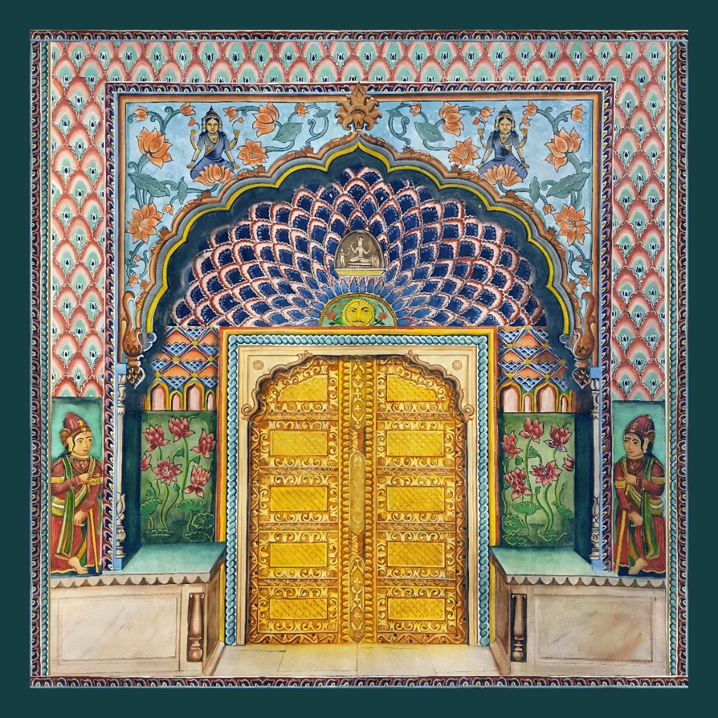 Royal Lotus Gate – Rajasthani Heritage Splendor