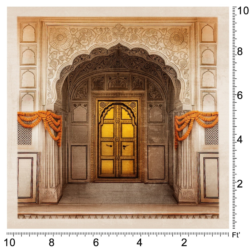 Golden Grace – Royal Entrance with Marigold Charm