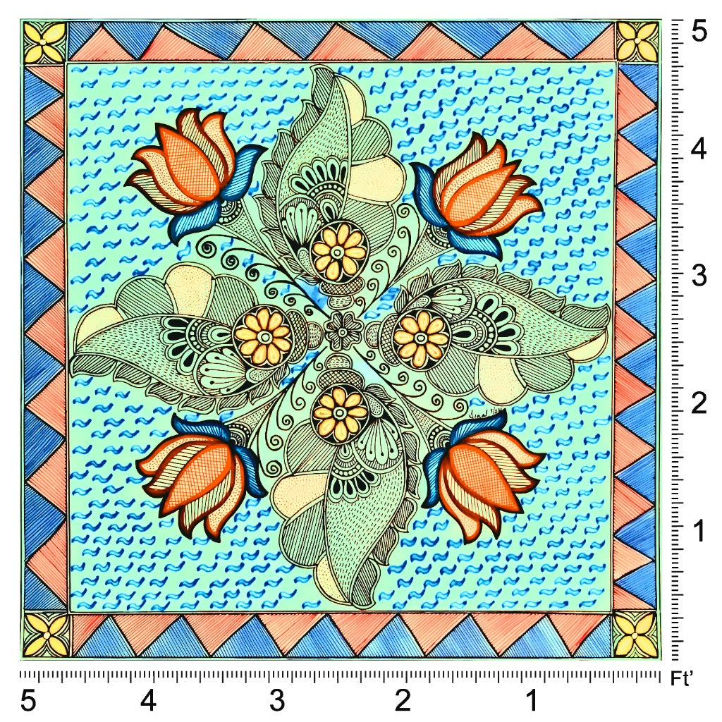 Madhubani Phool Rangoli