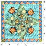 Floral Rangoli Background Backdrop