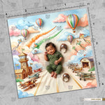 Air Parade Horizon Newborn Baby Photography Backdrop