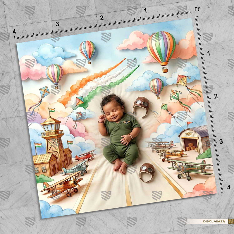 Air Parade Horizon Newborn Baby Photography Backdrop