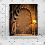 Amber floral alcove background for portrait photography