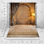 Amber-inspired floral backdrop for creative studio photography