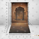 Heritage-style photography background for model portraits
