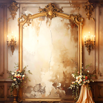 Antique Elegance Golden Frame Backdrop
