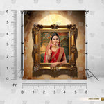 Gold-inspired open frame studio photography backdrop