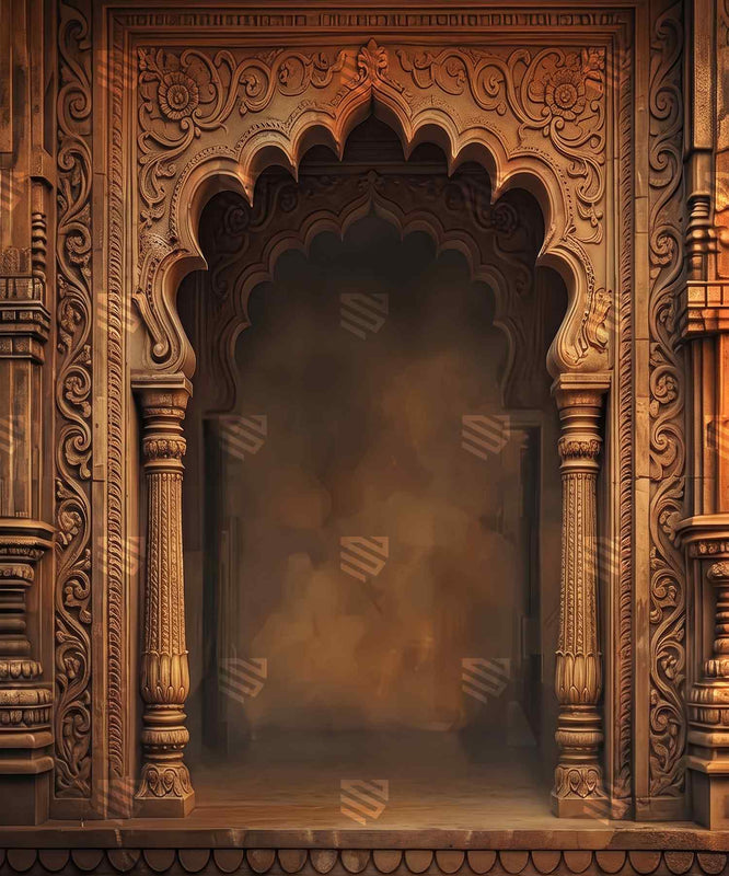 Antique Sculpted Gateway Photography Backdrop for Studio Shoots