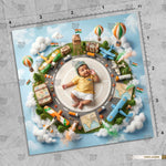 Aviation Heritage Landing Newborn Baby Photography Backdrop