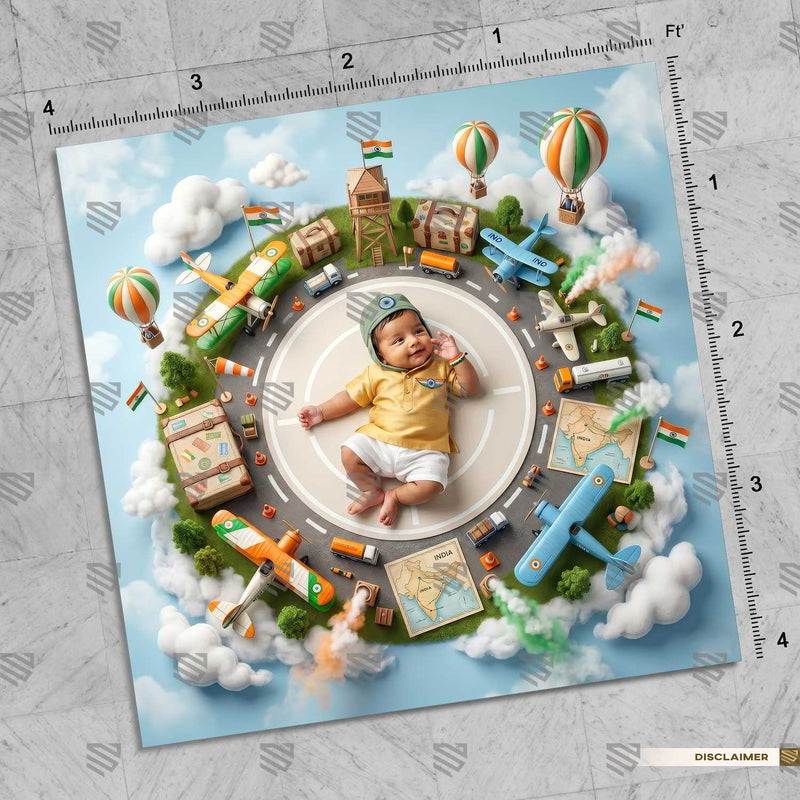 Aviation Heritage Landing Newborn Baby Photography Backdrop