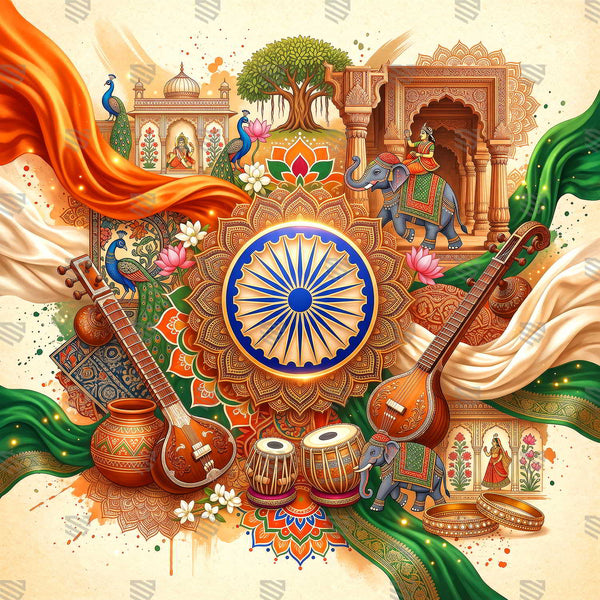 Bharat Sanskriti Vaibhav Heritage Photography Backdrop