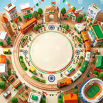 Bharat Unity Circle Newborn Baby Photography Backdrop