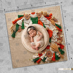 Bharat Boho Elegance Newborn Baby Photography Backdrop