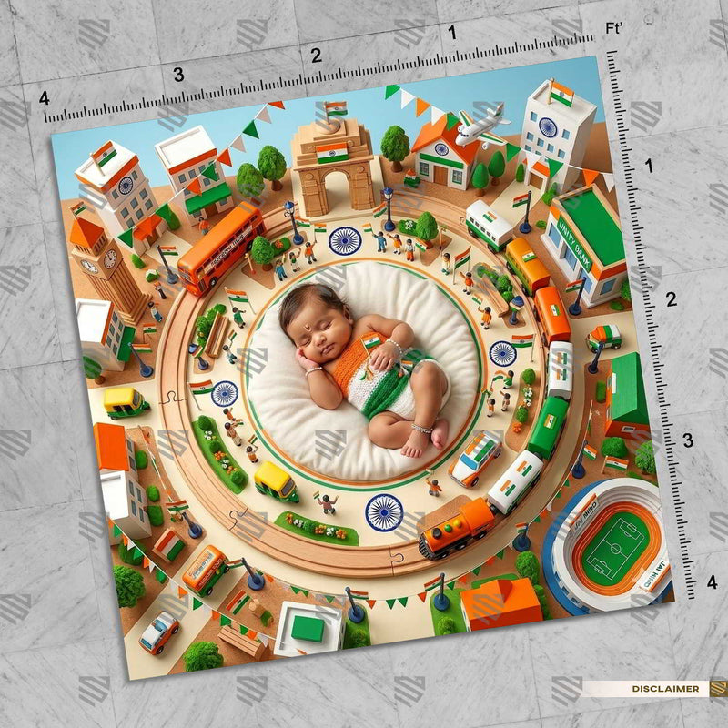 Bharat Unity Circle Newborn Baby Photography Backdrop