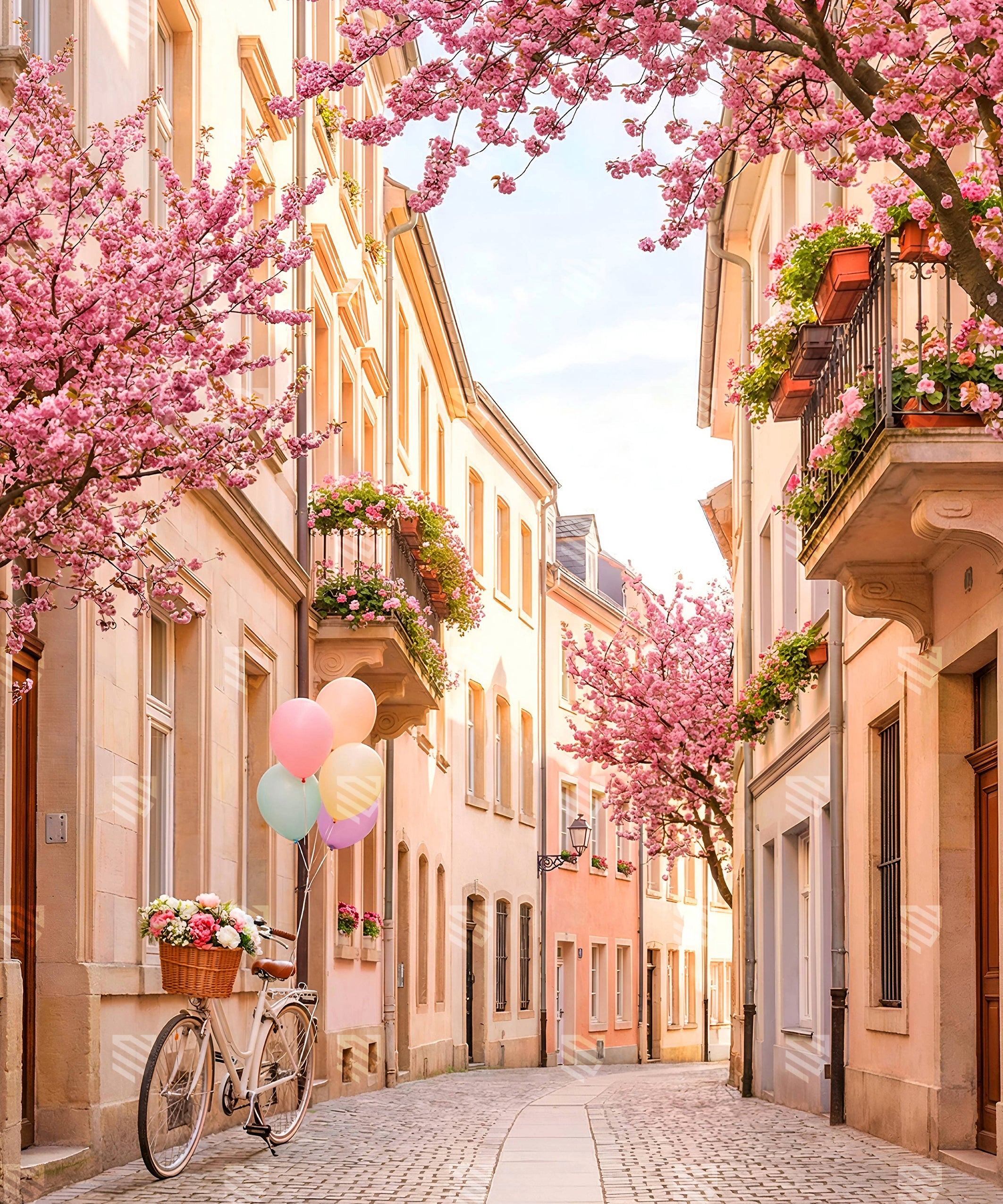Blooming Pastel Street