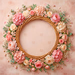 Blush Bloom Floral Wreath Backdrop