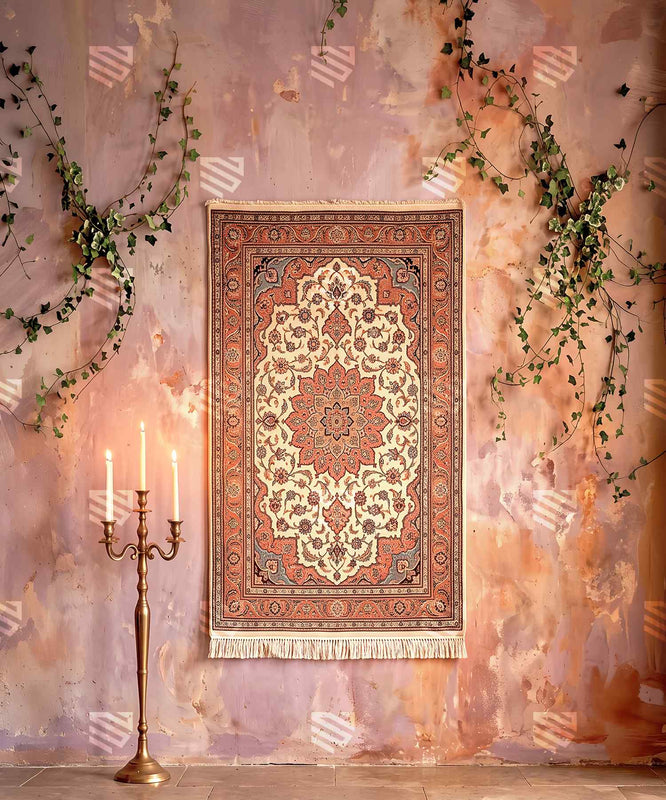 Blush Ornamental Panel Photography Backdrop for Studio Shoots